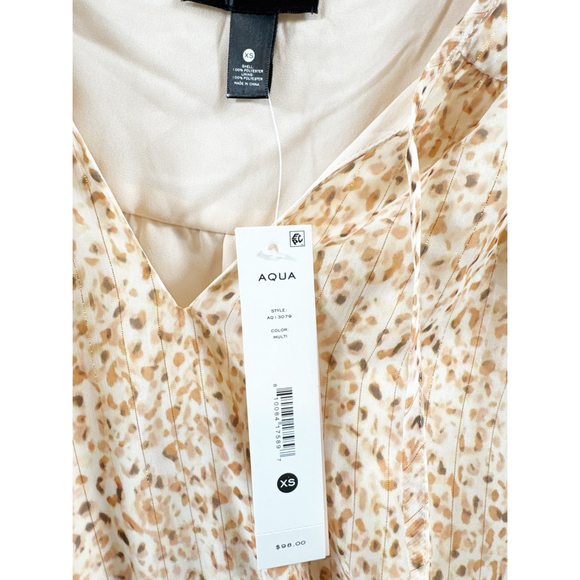 NWT Aqua Smocked Ruffle Mini Dress XS – Retail $98 - Picture 7 of 9